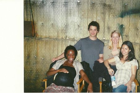 Christina Ogunade, James Frain, Rebecca Avery and Tammy Trull on set for Invasion