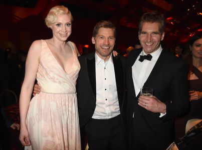 Nikolaj Coster-Waldau, David Benioff, and Gwendoline Christie at an event for The 67th Primetime Emmy Awards (2015)