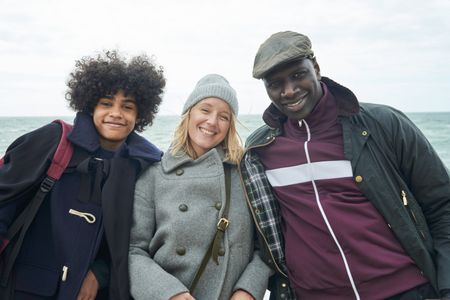 Ludivine Sagnier, Omar Sy, and Etan Simon in Lupin: Chapter 5 (2021)