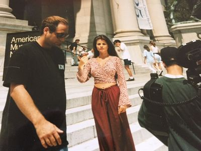 Wayne Keeley directing Yasmine Bleeth in Emmy Award Winning, 