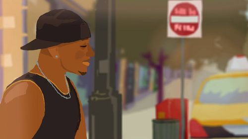 Animation still of Jermaine Montell (Kiko) from movie Elliot Loves