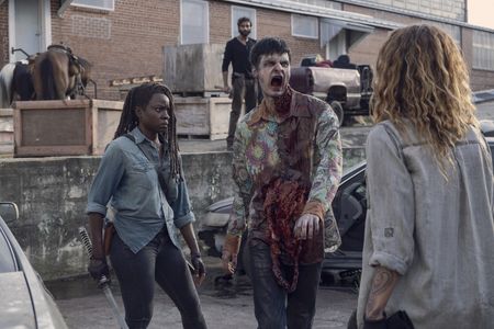 Danai Gurira, Nadia Hilker, and Avi Nash in The Walking Dead (2010)