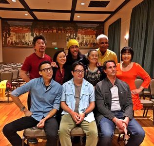 Chris Dinh, William Lu and Mark Heidelberger (front row) at a special screening of 