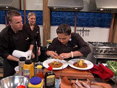 Marc Murphy and Maneet Chauhan in Chopped After Hours: After Hours Revisits Bizarre Foods, April Fools' Day, & Barbecue 