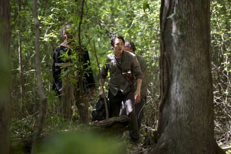 Michael Traynor, Steven Yeun, and Corey Hawkins in The Walking Dead (2010)