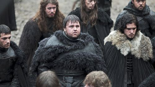 Josef Altin, Kit Harington, John Bradley, and Luke Barnes in Game of Thrones (2011)