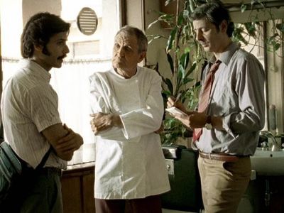 Romano Ghini, Giovanni Guardiano, and Marco Bocci in Romanzo criminale - La serie (2008)