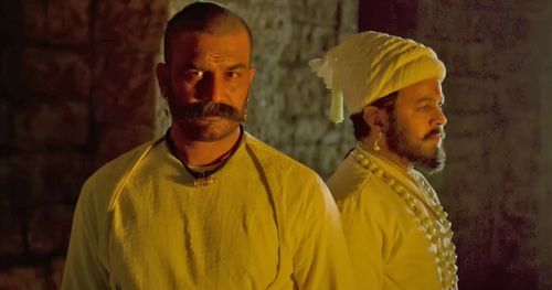 Subodh Bhave and Sharad Kelkar in Har Har Mahadev (2022)