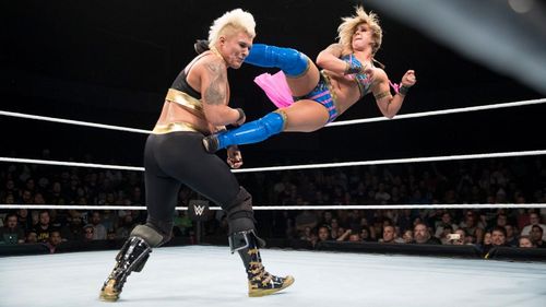 Jazzy Gabert and Kimberly Frankele in WWE: Mae Young Classic Women Tournament (2017)