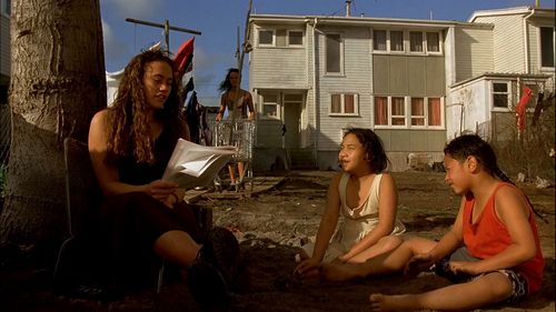 Joseph Kairau, Mamaengaroa Kerr-Bell, Rachael Morris Jr., and Rena Owen in Once Were Warriors (1994)