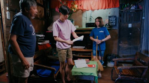 Bodjie Pascua, Marco Masa, and Ashley Sarmiento in Black Rider (2023)