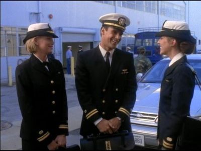 David James Elliott, Tracey Needham, and Andrea Parker in JAG (1995)