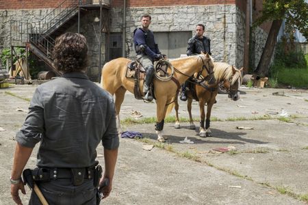 Andrew Lincoln, Karl Makinen, and Carlos Navarro in The Walking Dead (2010)