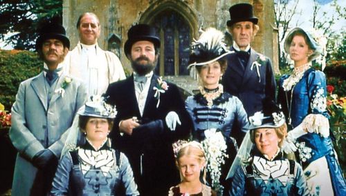 Susan Hampshire, Philip Latham, Donal McCann, Barbara Murray, and Bryan Pringle in The Pallisers (1974)