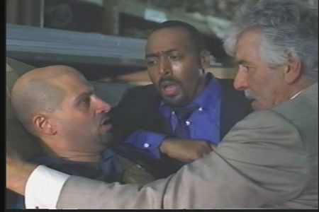 Dennis Farina, Jesse L. Martin, and Patrick Michael Buckley