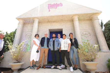 Paul Simms, Kristen Schaal, Mark Proksch, Matt Berry, Harvey Guillén, and Stefani Robinson at an event for What We Do in