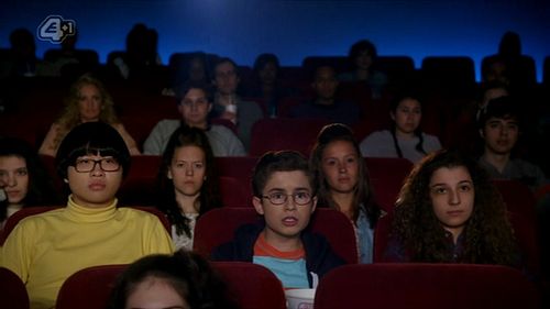 Stephanie Katherine Grant, Sean Giambrone, and Kenny Ridwan in The Goldbergs (2013)