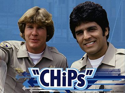 Erik Estrada and Larry Wilcox in CHiPs (1977)