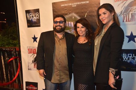 Executive Producer James Morales with Clerks/Lake Eerie actress Marilyn Ghigliotti and Natalee Rodriguez.