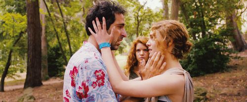 Ermin Bravo, Ada Condeescu, and Ariane Labed in Love Island (2014)