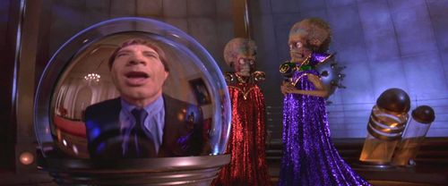 Martin Short, Stephanie Masoner, and Frank Welker in Mars Attacks! (1996)