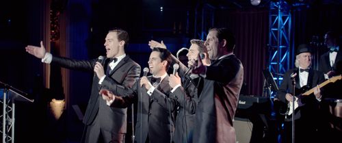 John Lloyd Young, Vincent Piazza, Erich Bergen, and Michael Lomenda in Jersey Boys (2014)