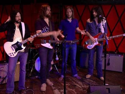 Leot Hanson, Ryan Gullen, Sam Corbett, Ewan Currie, and The Sheepdogs in Project Runway (2004)