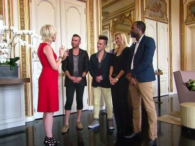 Uli Herzner, Joanna Coles, Emilio Sosa, Joshua McKinley, and Anthony Ryan Auld in Project Runway All Stars (2012)