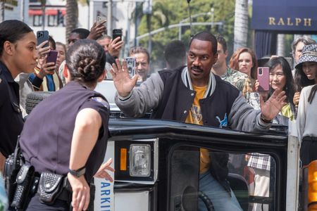 Eddie Murphy, Harold Faltermeyer, Melinda Sue Gordon, and Bria Murphy in Beverly Hills Cop: Axel F (2024)