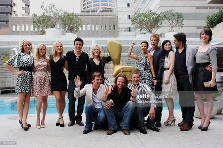 TV Week Logie Award nominees pose at The Ivy in Sydney, Australia. (L-R) Carrie Bickmore, Camille Keenan and Jessica Mar