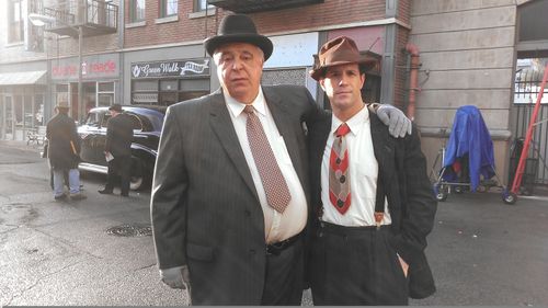 John Capodice & Travis Myers on set- Sharkskin