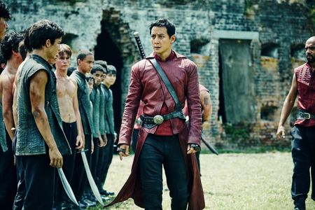 Daniel Wu, Aramis Knight, and Mike Seal in Into the Badlands (2015)