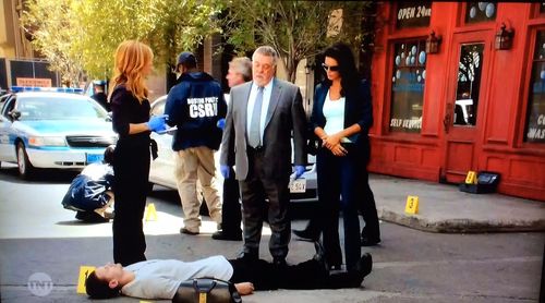 Art Kulik,Angie Harmon,Sasha Alexander and Bruce McGill in TV show 