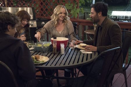 Marley Shelton, Josh Radnor, Rarmian Newton, and Taylor Richardson in Rise (2018)