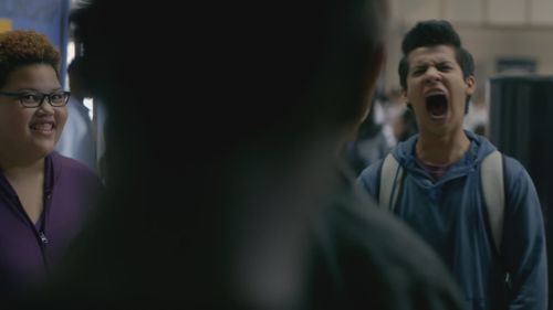 Xolo Maridueña and Nichole Brown in Cobra Kai (2018)