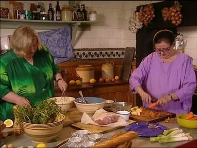 Clarissa Dickson Wright and Jennifer Paterson in Two Fat Ladies (1996)