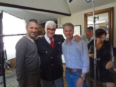 Jeffrey Schwarz, Rex Reed and Allan Glaser on set for TAB HUNTER CONFIDENTIAL.