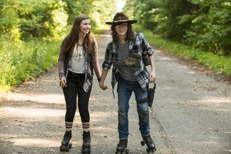 Chandler Riggs and Katelyn Nacon in The Walking Dead (2010)