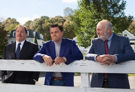 Leonardo DiCaprio, Rob Reiner, and Jon Favreau in The Wolf of Wall Street (2013)