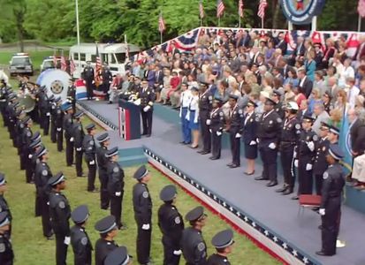 Leslie Easterbrook, George Gaynes, David Graf, Marion Ramsey, Bubba Smith, Tab Thacker, and Michael Winslow in Police Ac