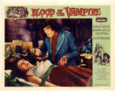 Barbara Burke and Victor Maddern in Blood of the Vampire (1958)