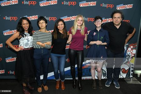 2016 New York Comic Con - Day 2 NEW YORK, NY - OCTOBER 07: (L-R) Shelby Rabara, Charlyne Yi, Jennifer Paz, AJ Michalka, 