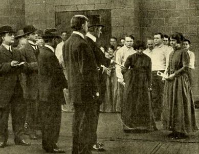 Mary Fuller, Marc McDermott, and Charles Ogle in The Convict's Parole (1912)