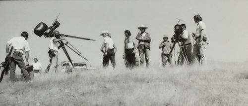 Hal Ashby, Donald E. Thorin, Haskell Wexler, and Randall Robinson in Bound for Glory (1976)