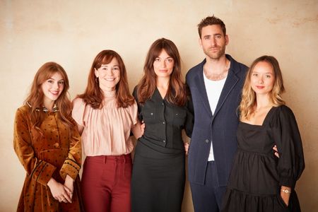 Amelia Gething, Frances O'Connor, Oliver Jackson-Cohen, Alexandra Dowling and Emma Mackey at Deadline Studios for Emily