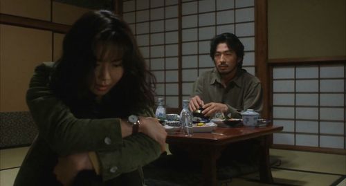 Nanako Matsushima and Hiroyuki Sanada in Ringu (1998)