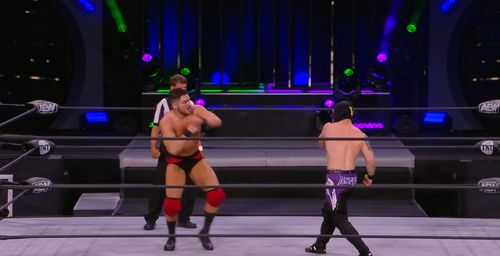 Trey Tucker and Ethan Page in AEW Dark: Elevation (2021)