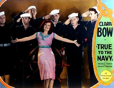 Clara Bow, Rex Bell, Ray Cooke, Eddie Dunn, Eddie Fetherston, Harry Green, and Fredric March in True to the Navy (1930)