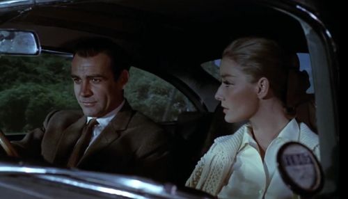 Sean Connery and Tania Mallet in Goldfinger (1964)