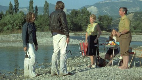 Gérard Depardieu, Isabelle Huppert, Christian Alers, Patrick Dewaere, and Christiane Muller in Going Places (1974)